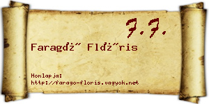 Faragó Flóris névjegykártya